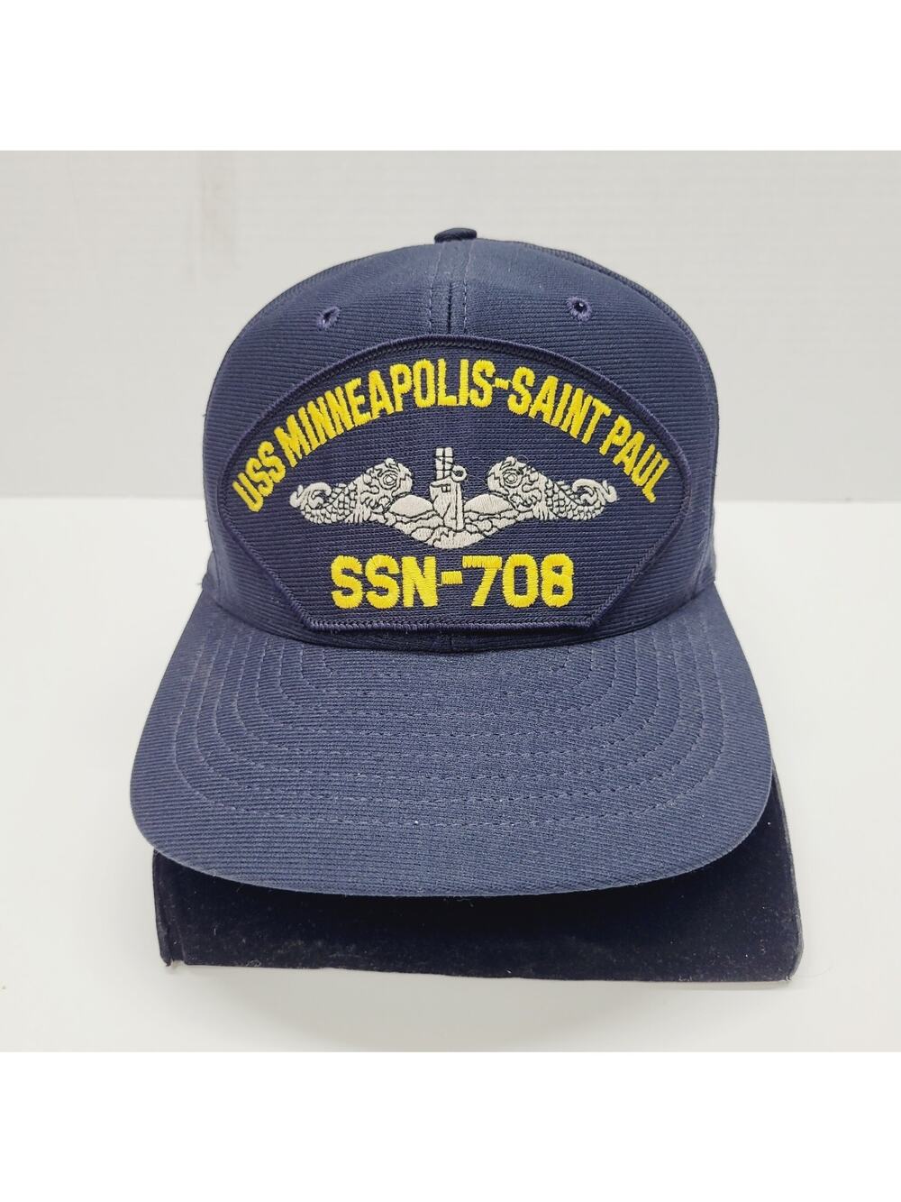 USS Minneapolis-Saint Paul SSN-708 Adjustable Cap Eagle Crest Patch Vintage Hat